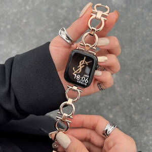 سلسلة معدنية للساعة ، سوار حلقي مستدير ، iWatch Ultra 2 ، السلسلة 9 ، 8 ، 7 ، 6 ، SE ، 5 ، 3 ، 45 حزام ، 44 ، 42 Apple ، 41 ، 49 من من من ، 40 من ، 38 من