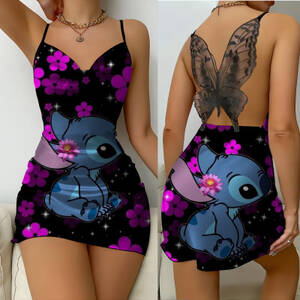 ديزني-تنورة بيجامة نسائية من الساتان ، فساتين بعقدة فيونكة ، فستان دانتيل ، غرزة ، عارية الذراعين ، صغيرة ، مثيرة ، حفلات ، موضة ، صيف ،!