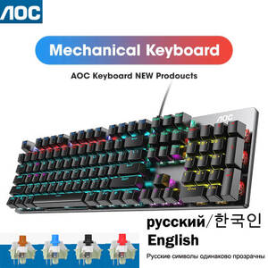 GK410 104 مفاتيح لوحة المفاتيح الميكانيكية ، لوحة معدنية ، RGB ضوء ، الأخضر ، محور الشاي الأسود ، لعبة كاملة غير تأثير ، لوحة مفاتيح الكمبيوتر